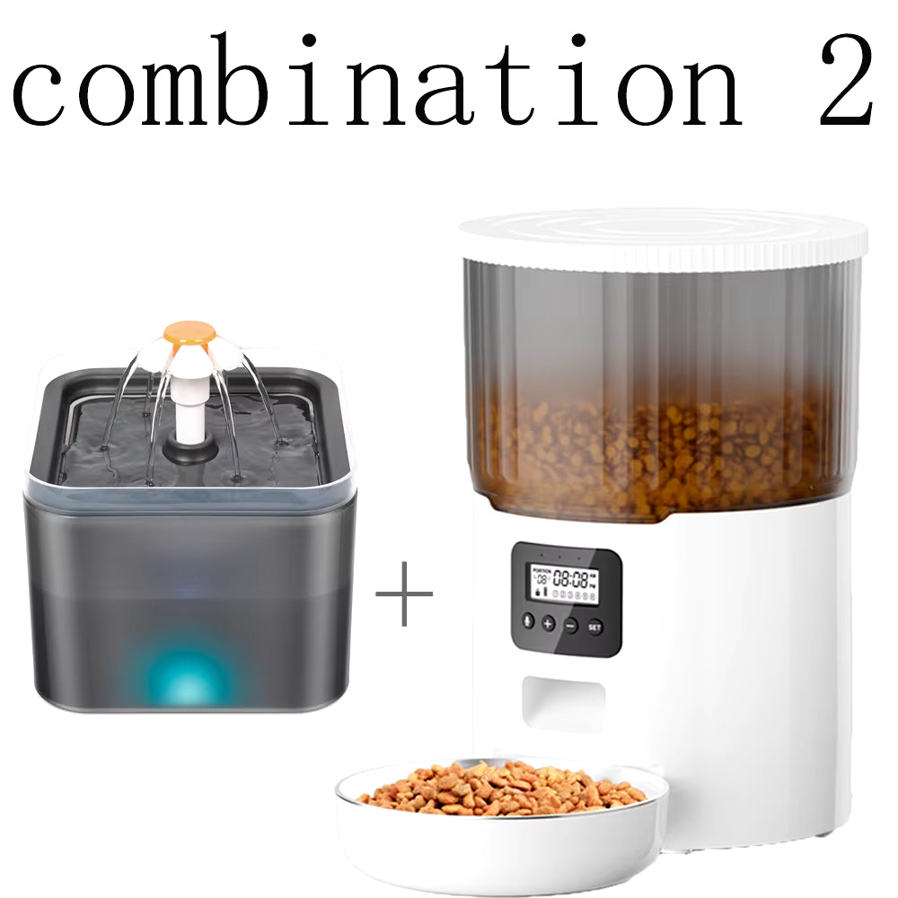 4L Pet Feeder Tuya WIFI Automatic Dog Food Dispenser Smart Cat Feeder 2L Cat Automatic Drinking Fountain Dog Water Feeder