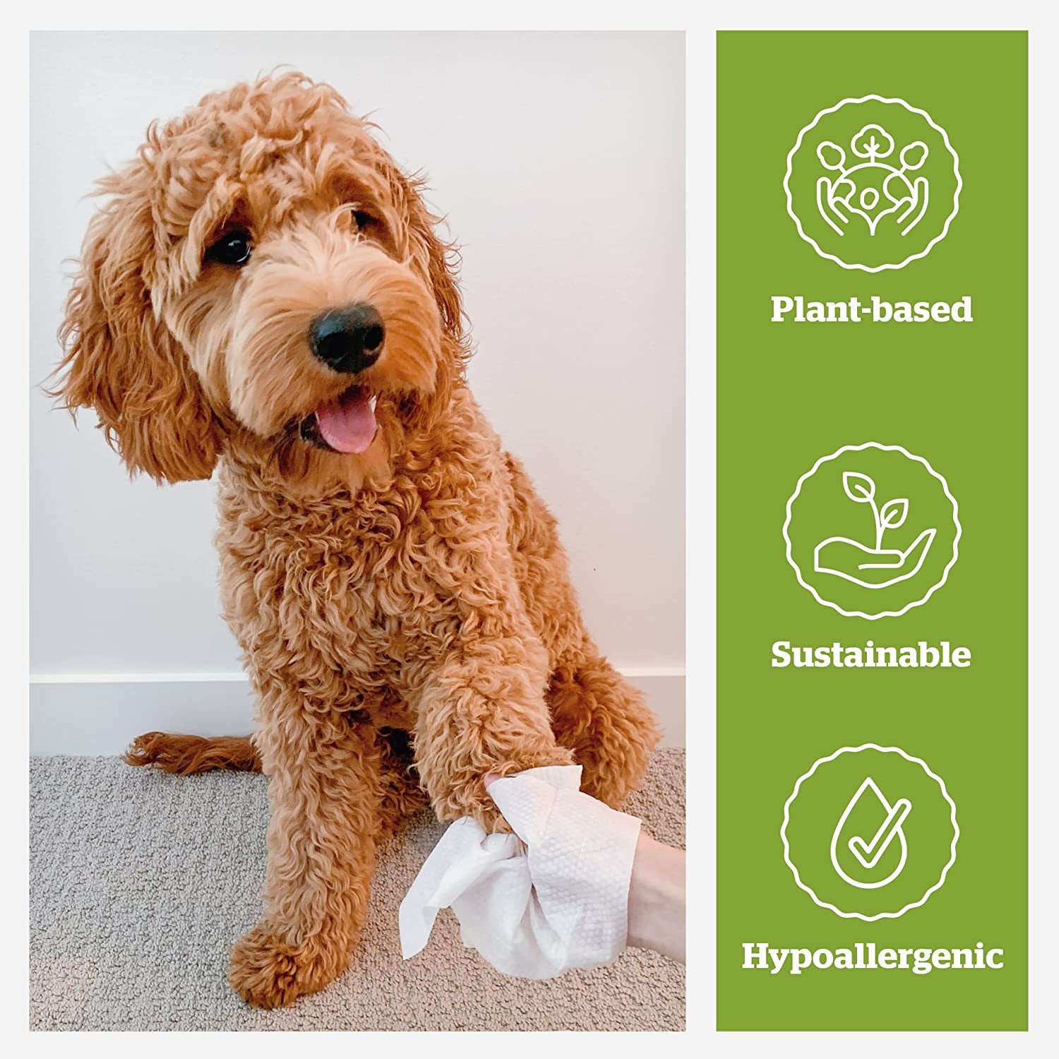 Pogi'S Dog Grooming Wipes - 400 Dog Wipes for Cleaning and Deodorizing - Plant-Based, Hypoallergenic Pet Wipes for Dogs, Puppy Wipes - Quick Bath Dog Wipes for Paws, Butt, & Body - Fragrance Free