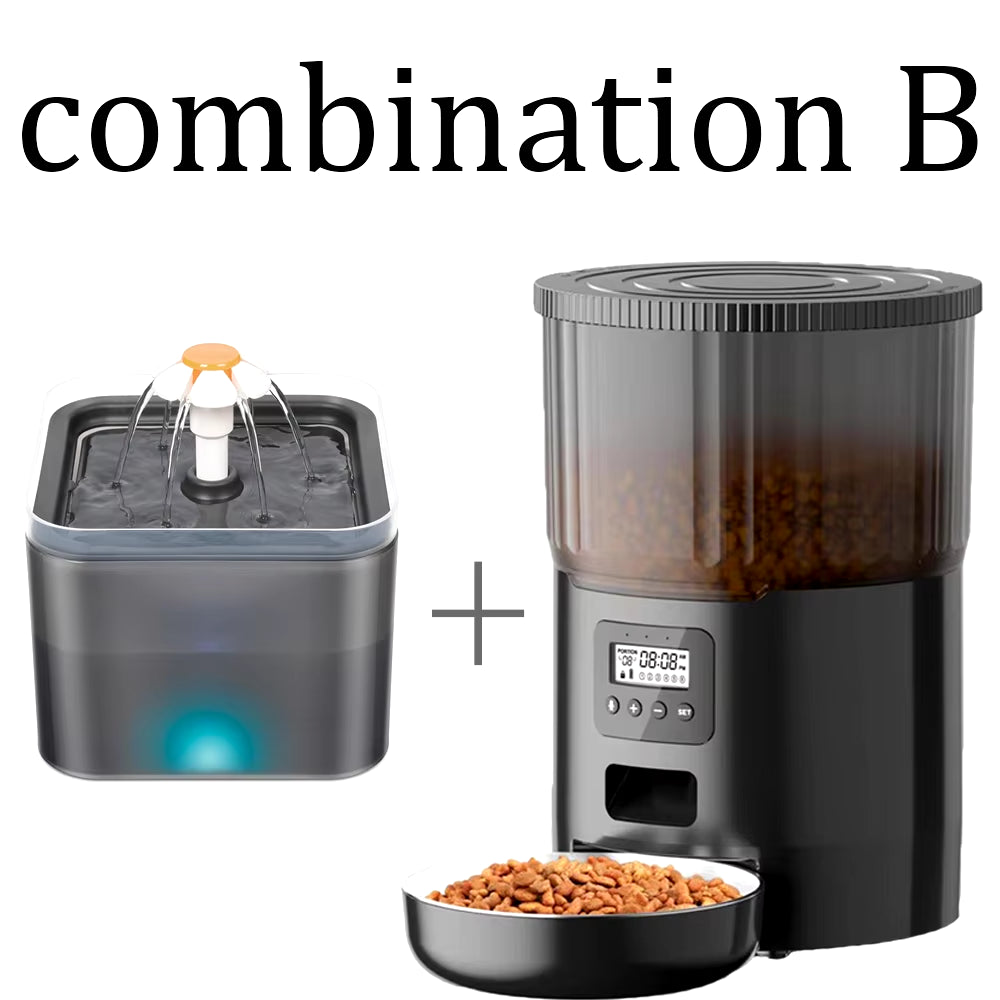 4L Pet Feeder Tuya WIFI Automatic Dog Food Dispenser Smart Cat Feeder 2L Cat Automatic Drinking Fountain Dog Water Feeder